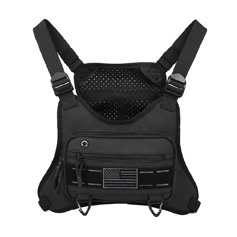 Tactical Chest Bag for Men Running Front Vest Backpacks Rig Pouch Hip-hop Street