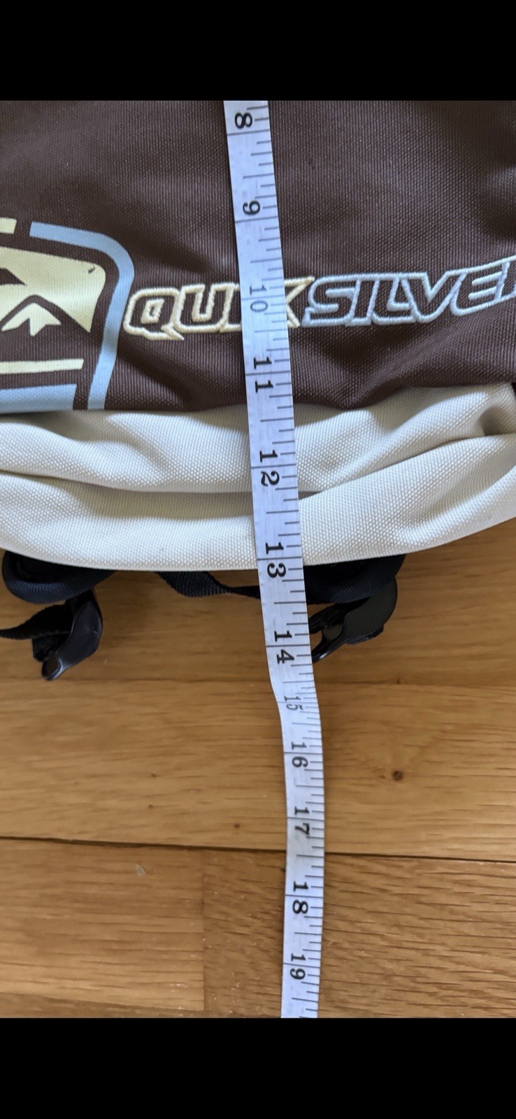 Quiksilver Beige Brown Black Medium Backpack Men’s Adjustable Strap Pockets