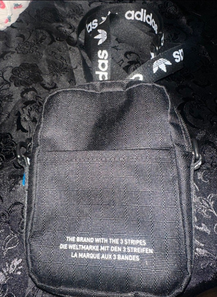 adidas Originals Festival Mini Crossbody Bag Black/White Logo Strap