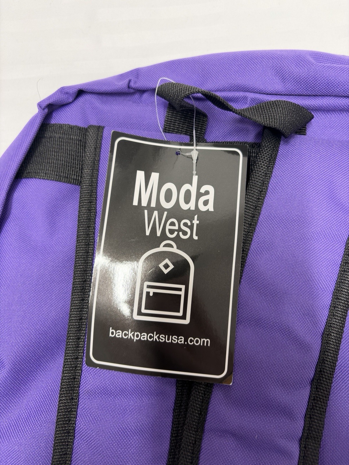 Backpack by Moda West Purple Gray Trim 17 x 5 x 12 New with tags