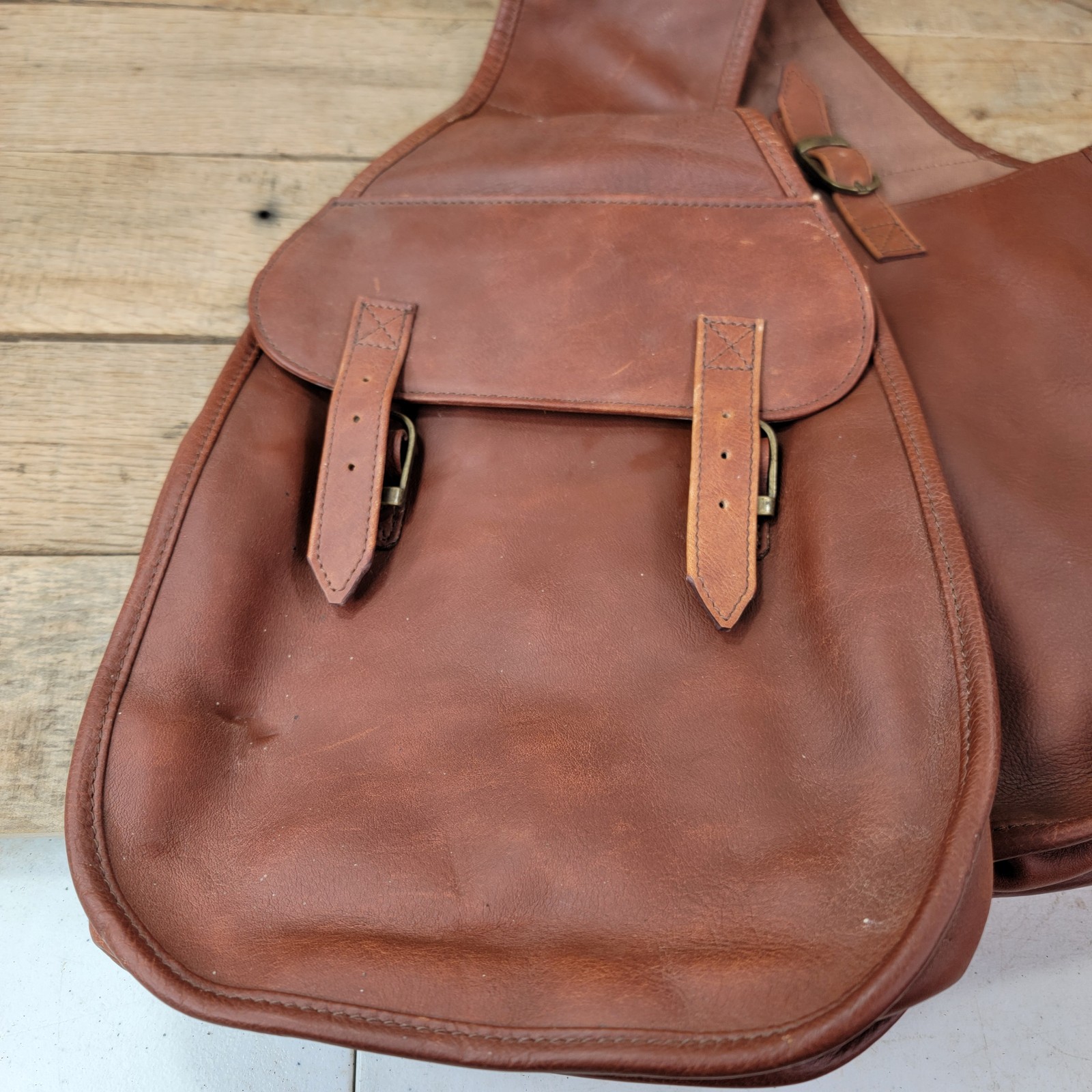 Scully Mens Wah Maker Classic Saddle Bag Brown Western Horse Tack