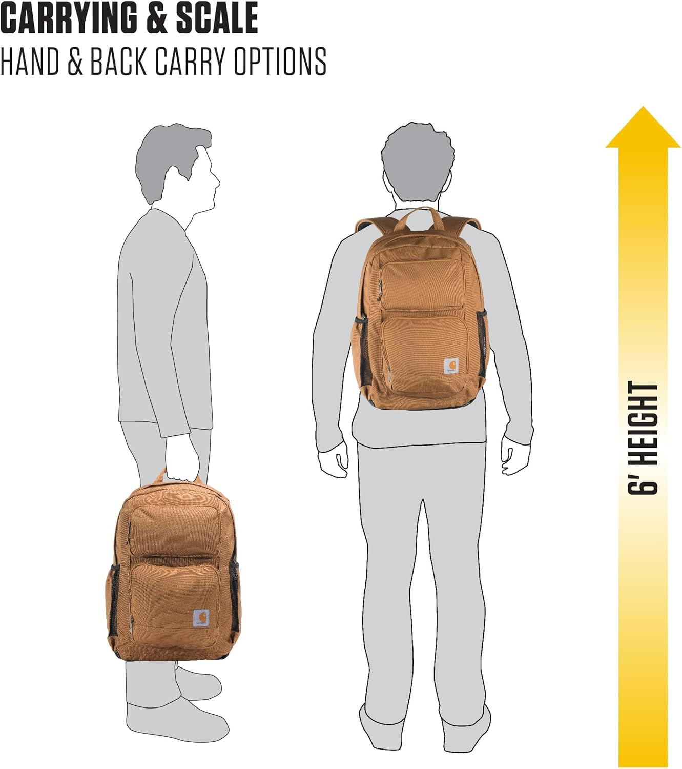 28L Dual-Compartment Backpack, Durable Pack with Laptop Sleeve and Duravax Abras