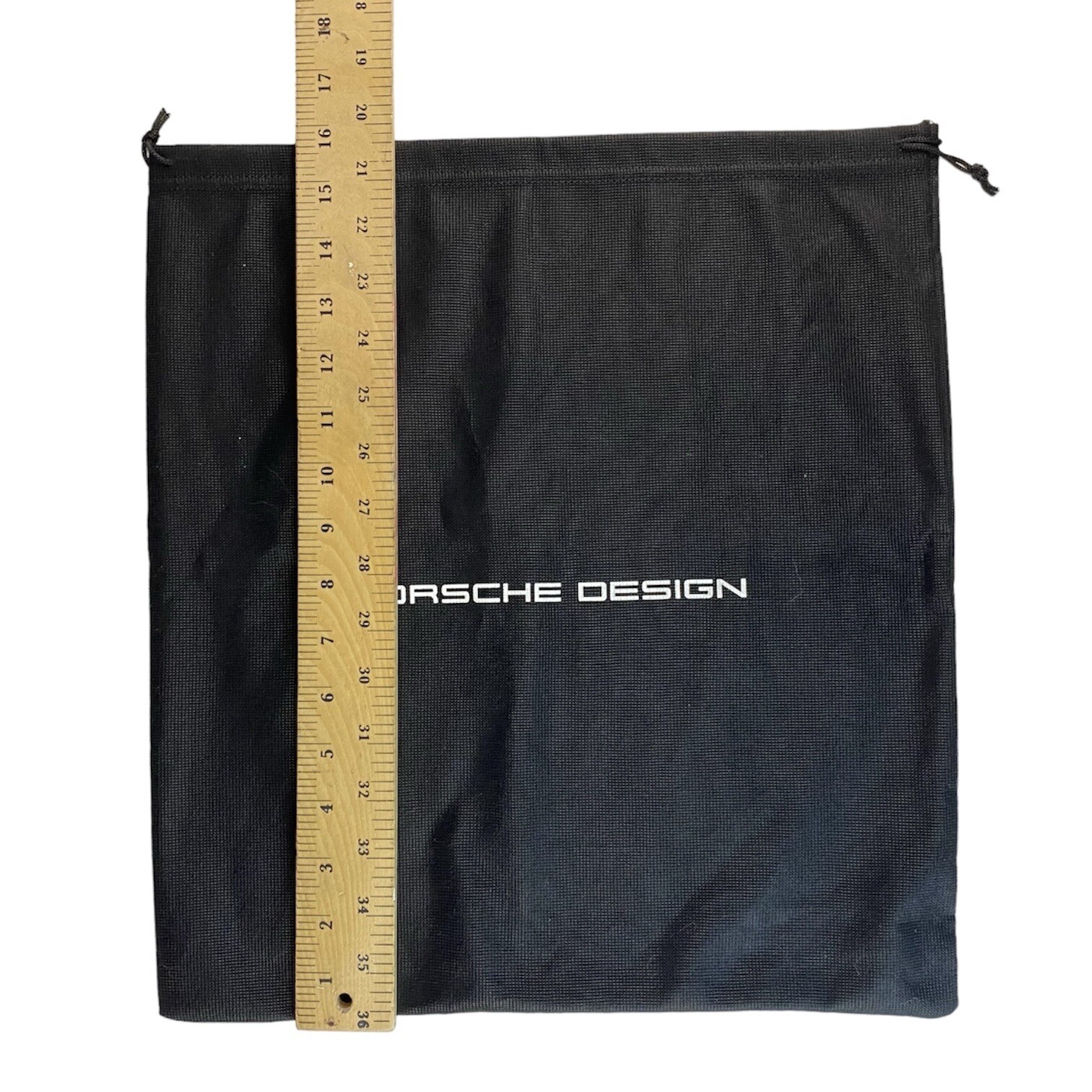 Porsche Design Drawstring Bag Black Sack Cinch Pouch Travel Carry