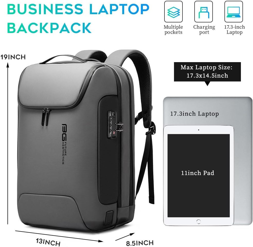 anti Theft Backpack with TSA Lock,Waterproof Backpacks with YKK Zipper, High Tec