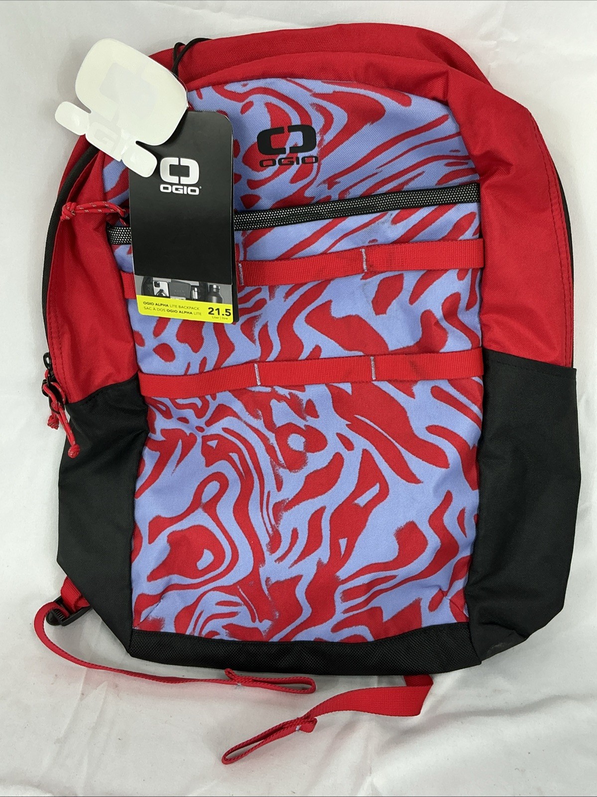 Ogio Alpha Lite Convoy Backpack 21.5 L Red Blue & Black NWT