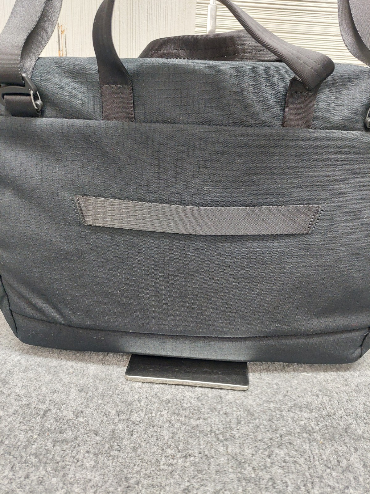 Bellroy Men Laptop Bag Black Reactangular Medium Shoulder Strap Pockets Casual