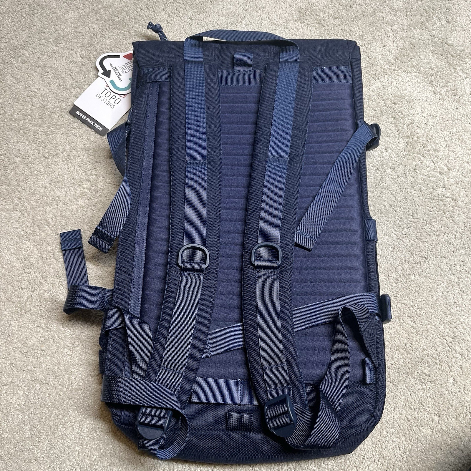 NEW Topo Designs Rover Pack Tech Backpack 24L. Navy Blue Laptop Comupter Bag NWT