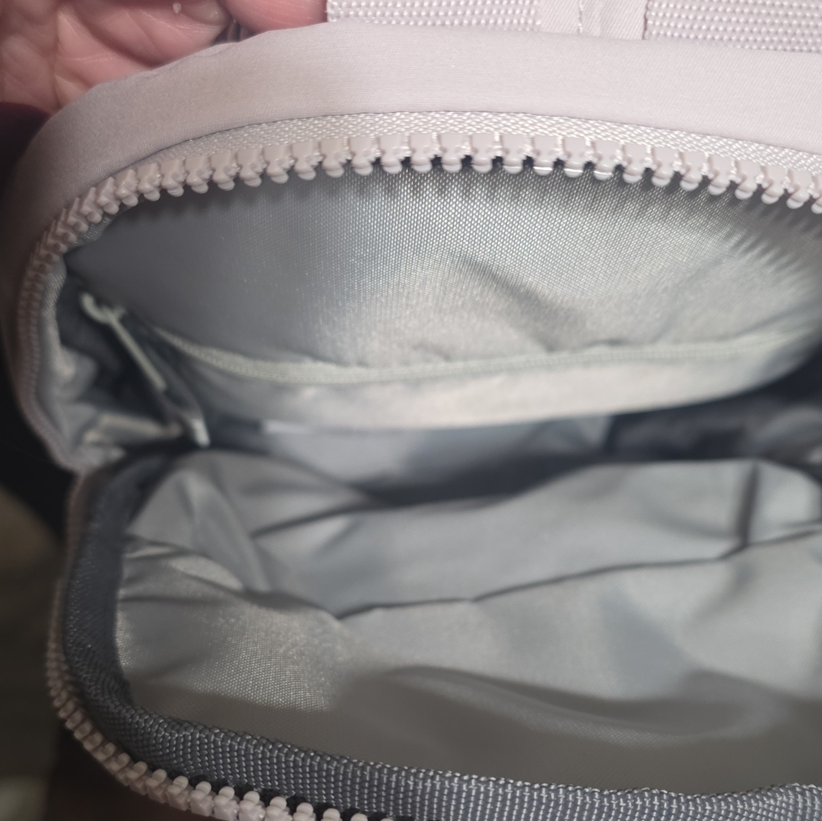 adidas Essentials Sling Crossbody Bag Ice Purple/Ice Lavender Zip Inner Pockets