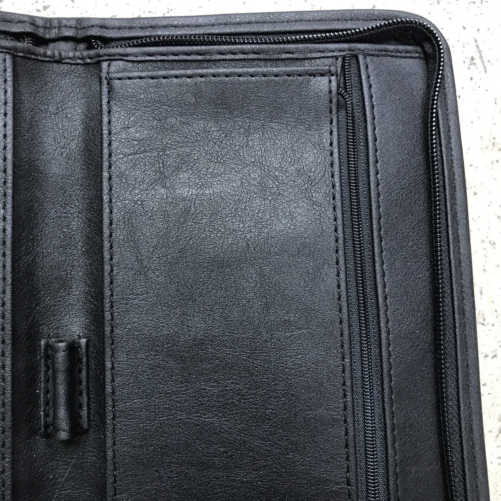Large Leather Traveler’s Wallet Portfolio GEMLINE Zip-Around – Nice! Fast Ship!