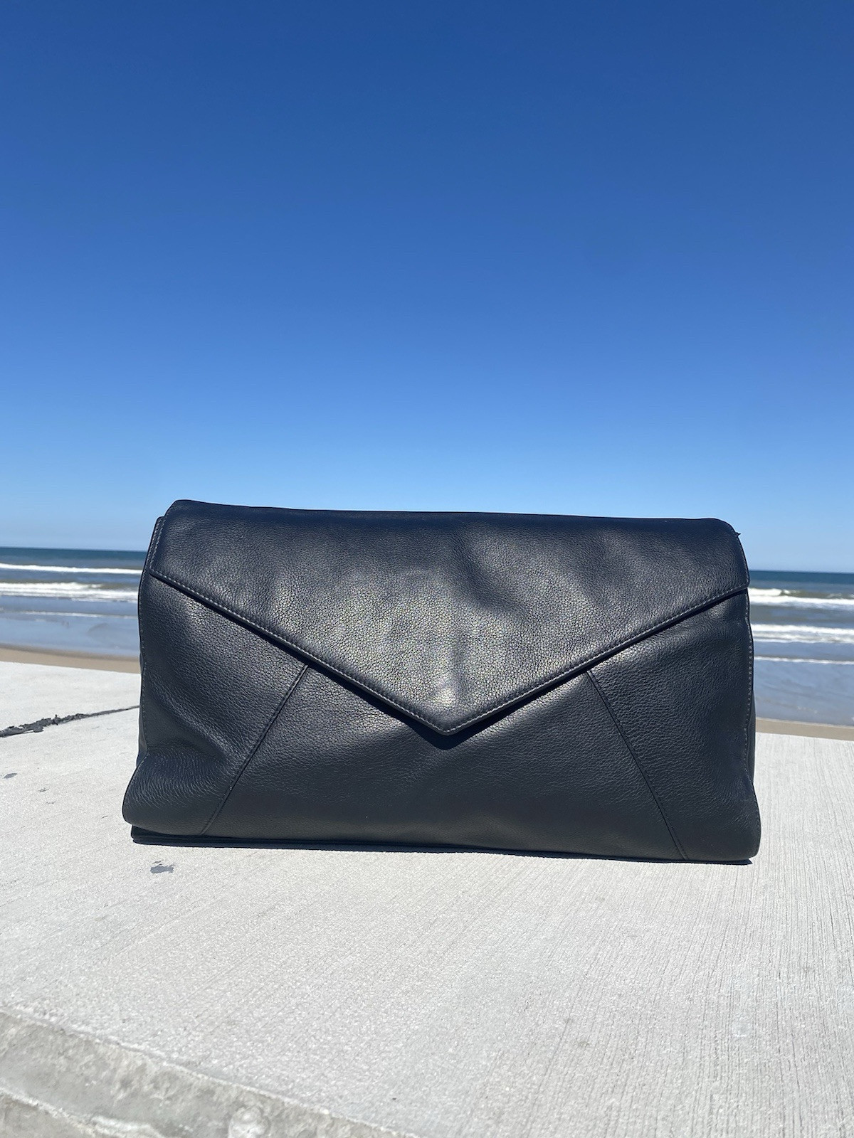 Levenger Leather Bag Portfolio Attache Made In Spain Briefcase Envelope Unisex