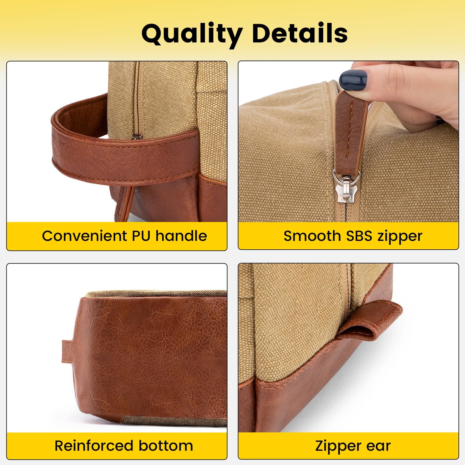 Vorspack Travel Toiletry Bag – Hanging Medium (Pack of 2), Brown