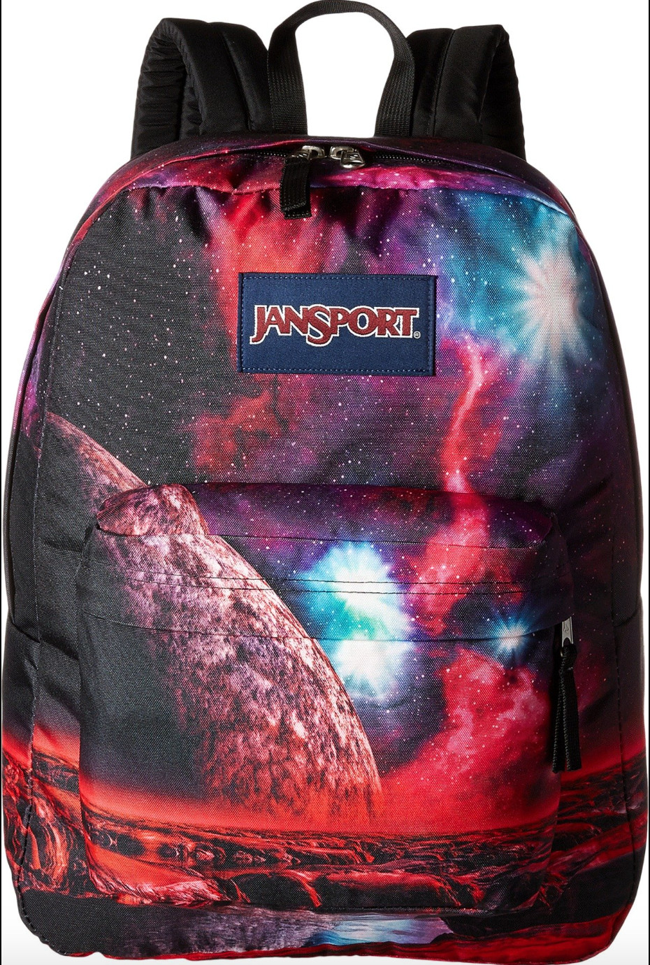 JanSport High Stakes Student Backpack Cross Town Brasilia Hustle Cosmic Waters