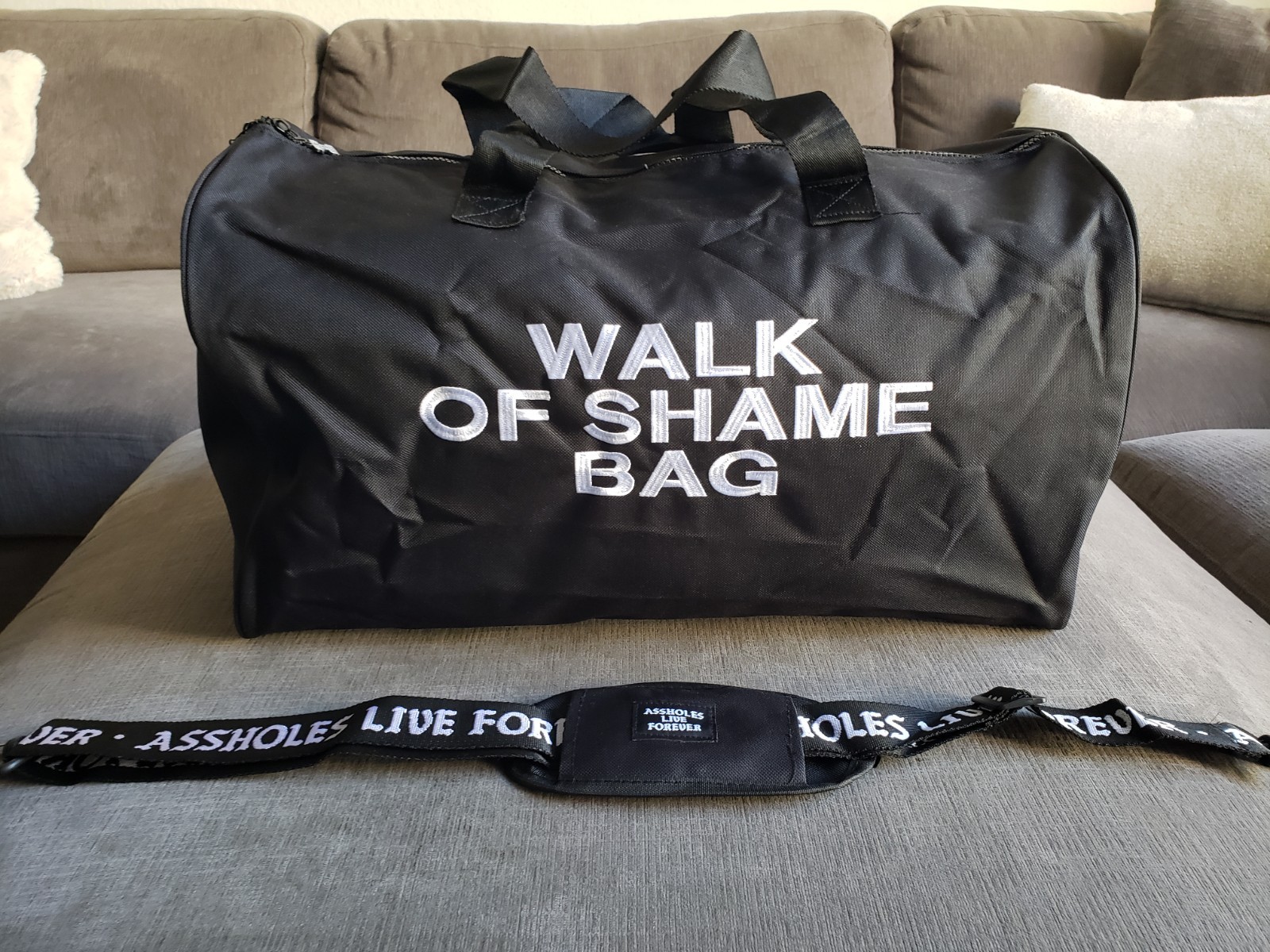 ASSHOLES*S LIVE FOREVER – Walk Of Shame Bag Black Color – BRAND NEW!