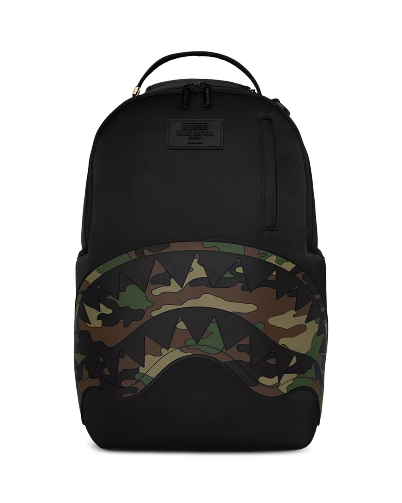 Sprayground Camo Shark Mouth Backpack🔥New Black Bookbag Large School Bag