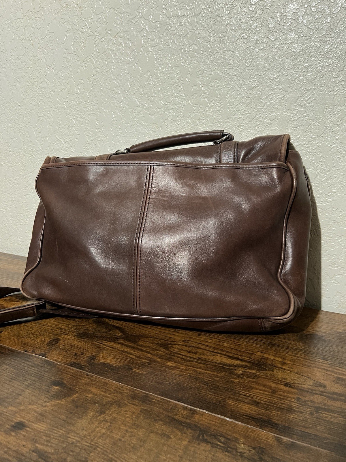 Vintage Coach Wall Street Bag Brown Glove Leather #A33-5241 Rare
