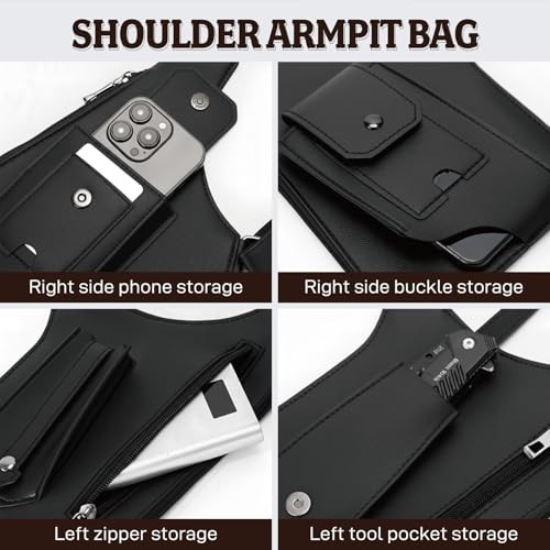 Multi-Purpose Anti-Theft Double Shoulder Armpit Bag, Tactical Wallet Holster Pou