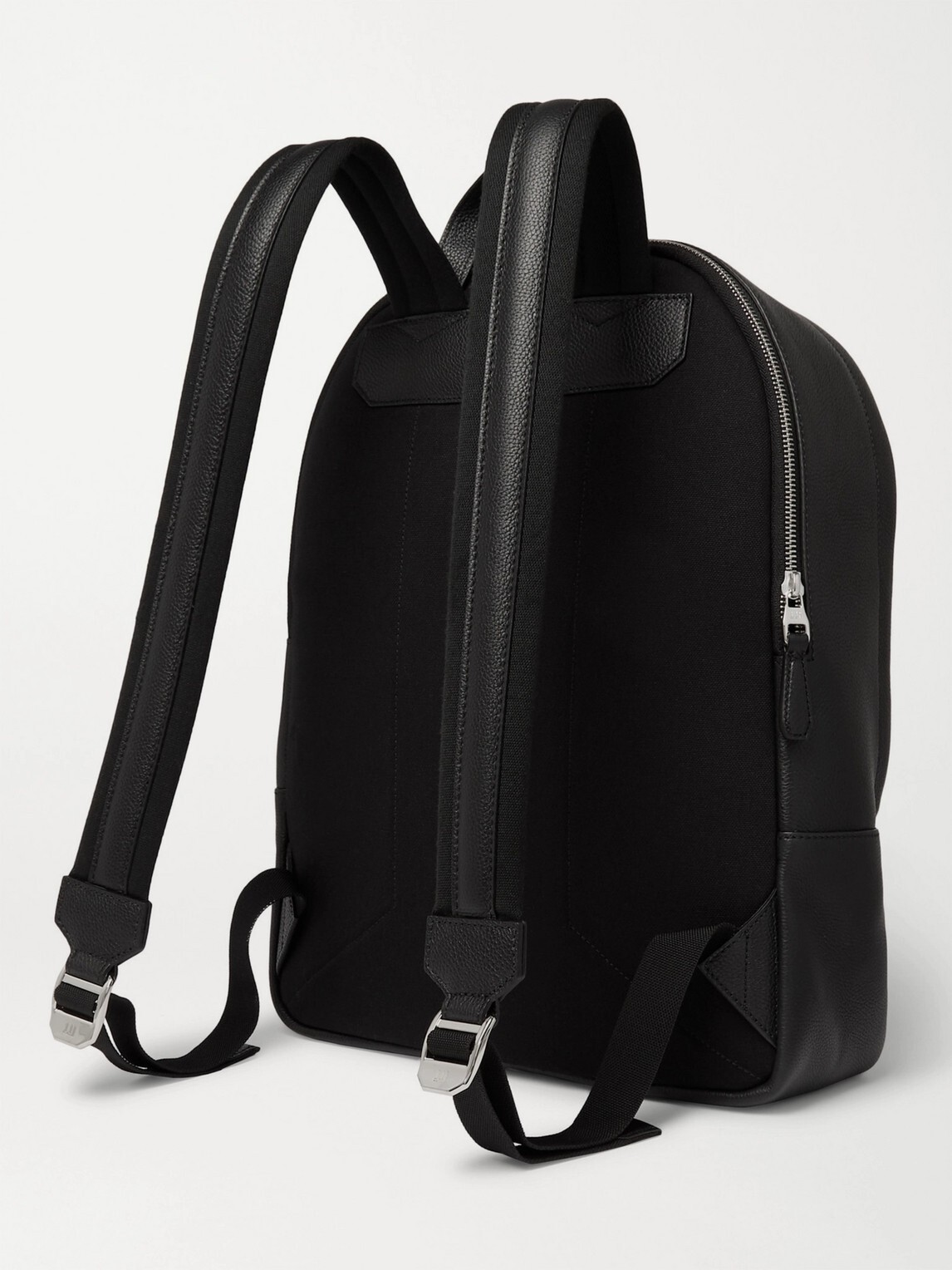 DUNHILL Belgrave Full-Grain Leather Backpack Black Push Lock Italy