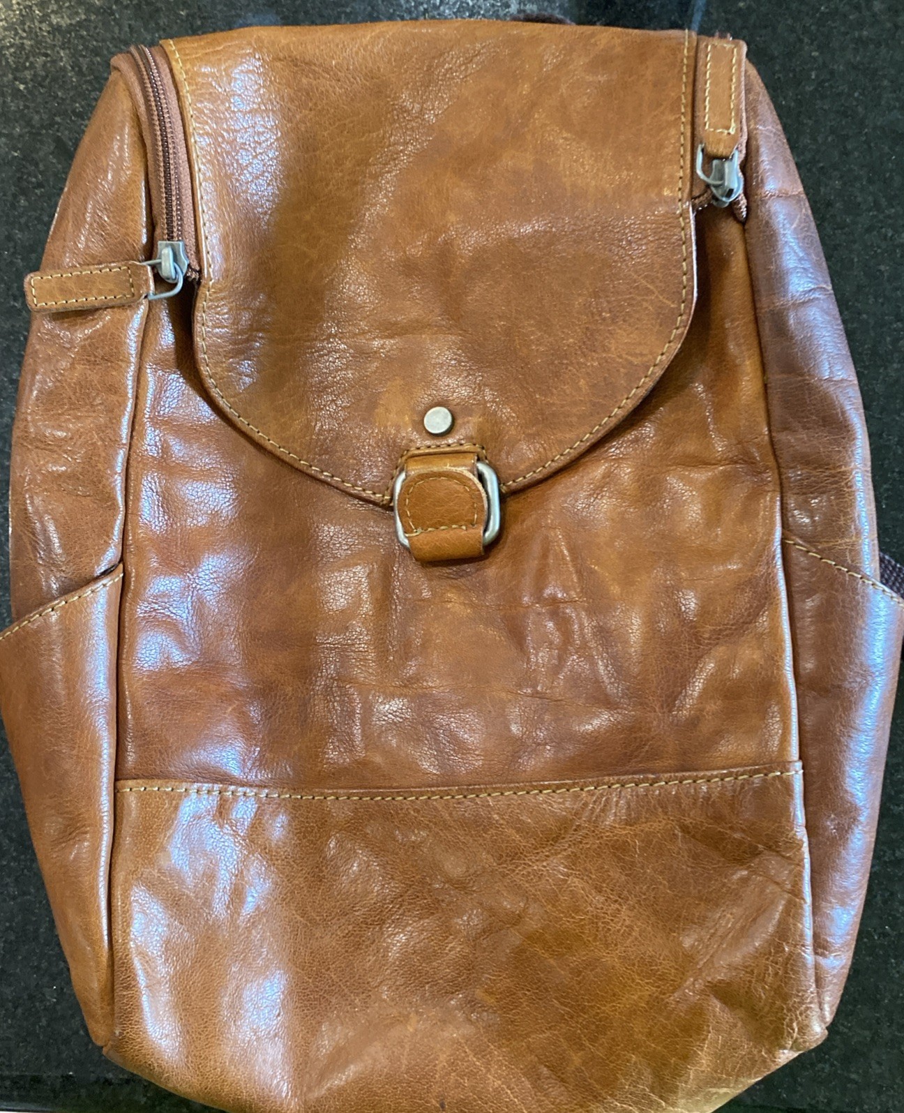 Jack Georges Convertible Backpack Crossbody Voyager Buffalo Leather