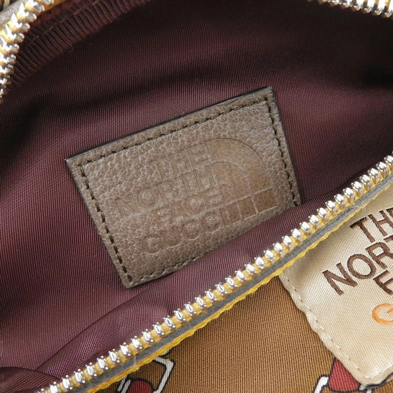 Gucci North Face Collaboration Belt Bag Nylon Leather Brown