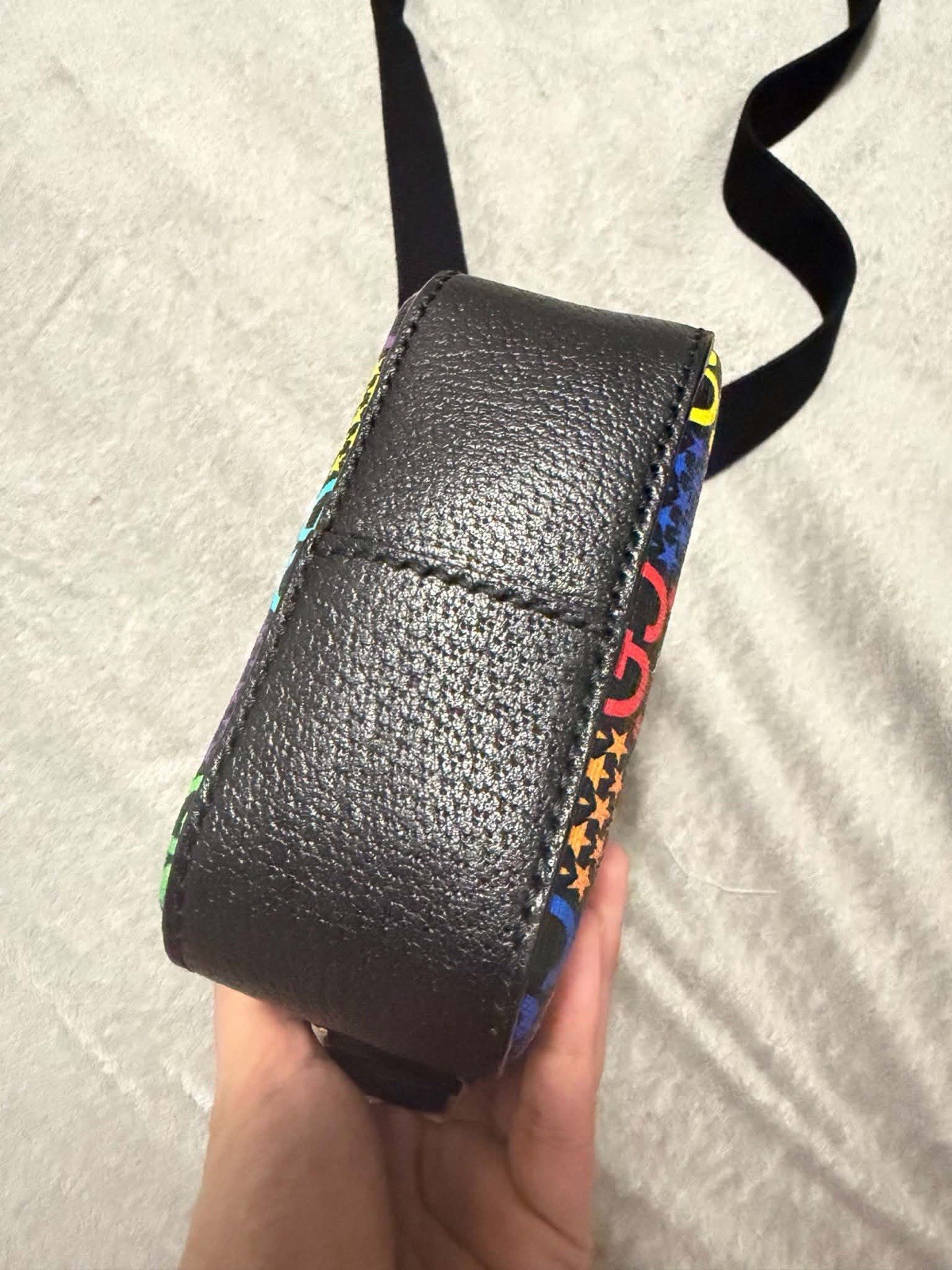 Gucci GG Supreme Psychedelic Coated Canvas Crossbody Messengr Purse Bag Auth