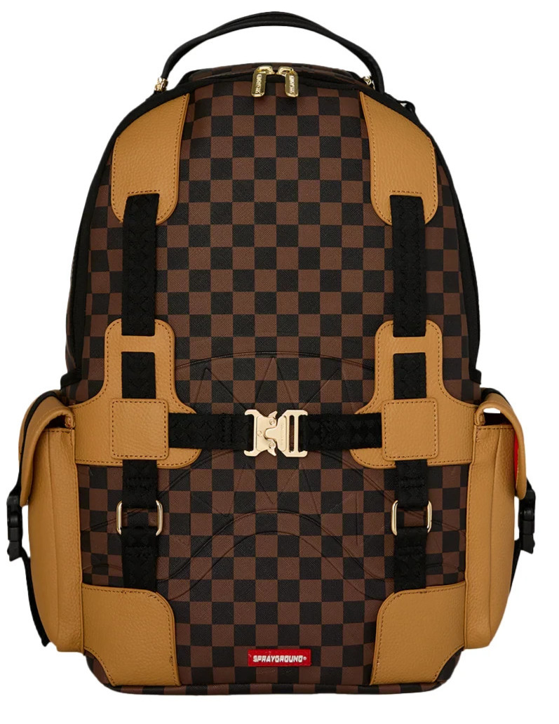 Sprayground HIGHLINE HOLSTER Check Backpack🔥New Black Bookbag Travel Bag School