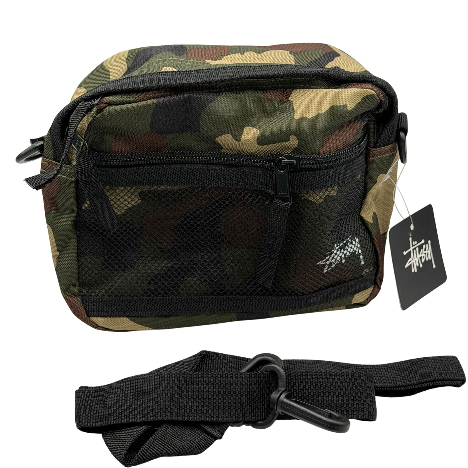 Stüssy Camo Stock Side Bag – Crossbody Shoulder Bag