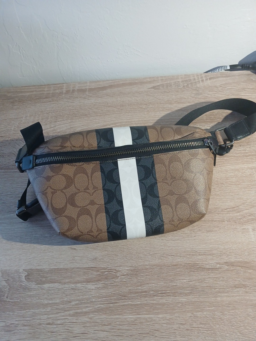 Coach Grade Belt In Signature Canvas With Varsity Stripe. A10