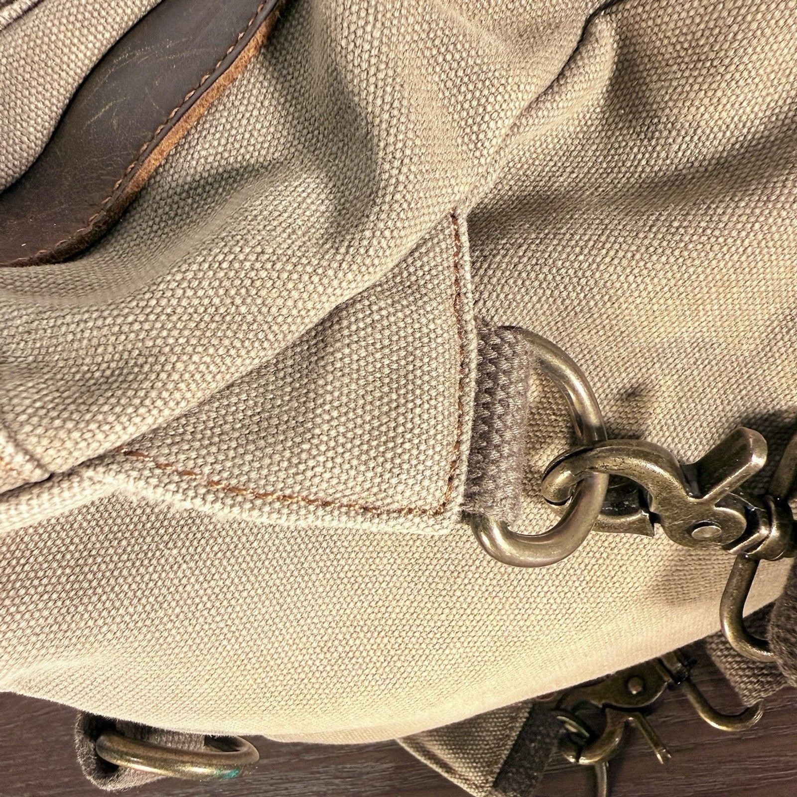 Augur Strauss Convertible Canvas Leather Utility Backpack Men Unisex Sling Bag