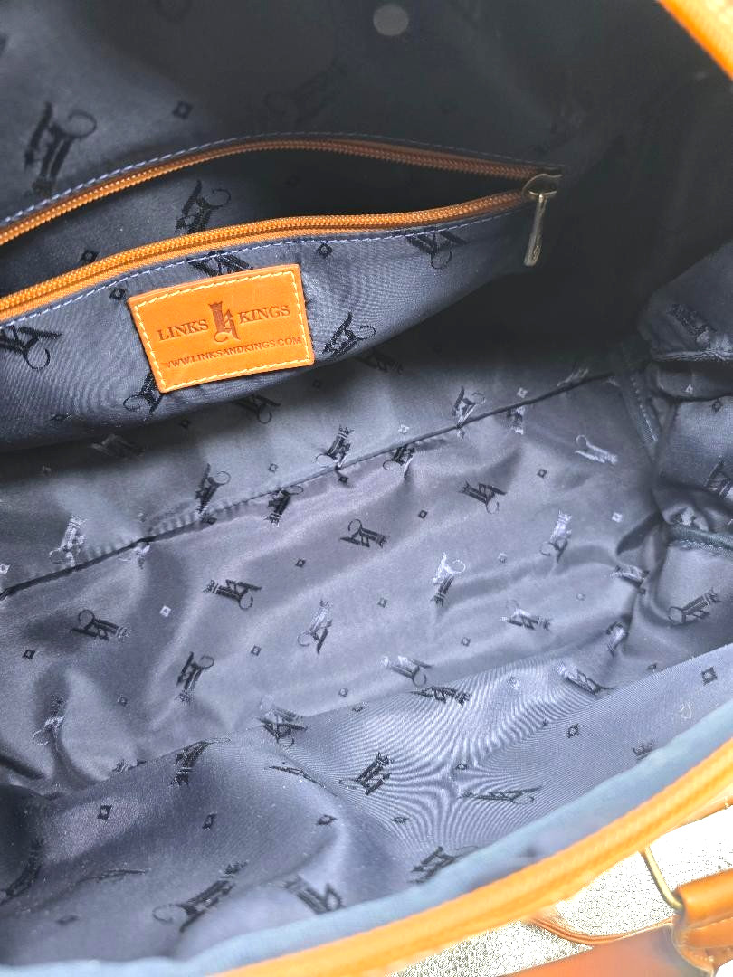Links & Kings Double Handles Crossbody Duffle Bag FLAWS