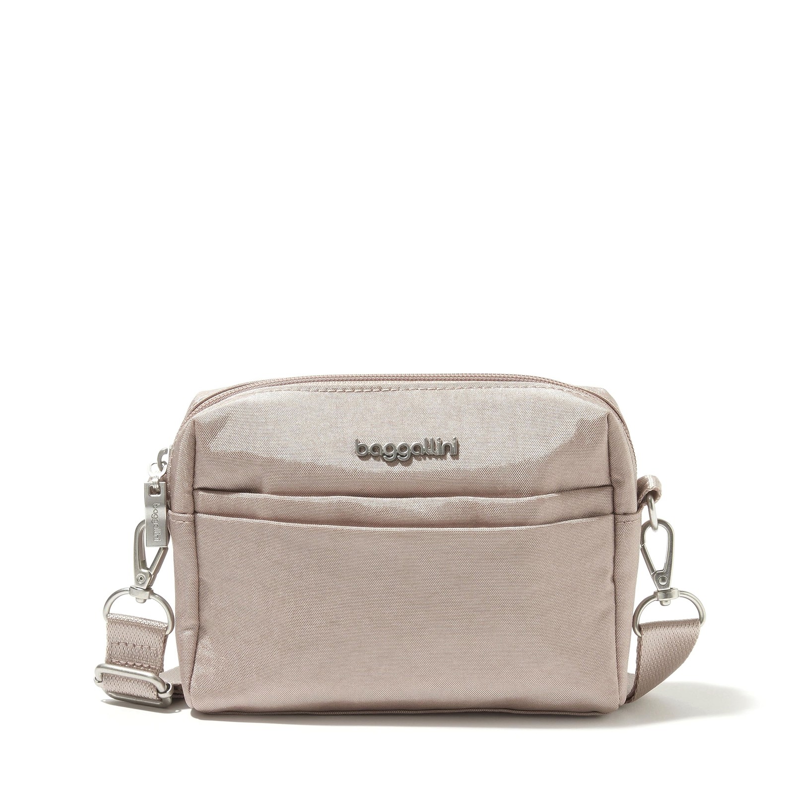 Baggallini 2-In-1 Convertible Belt Bag One Size, Blush Shimmer