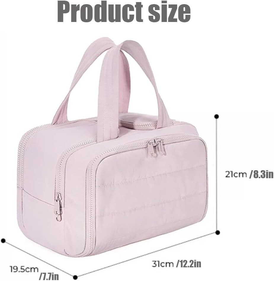 GuaShuo Toiletry Bag,Lightweight Travel Bag for Man and Women, Puffy 57bai