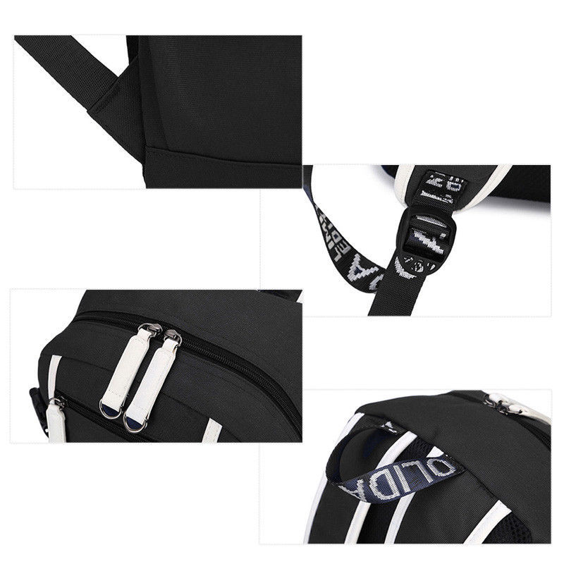 Anime Tokyo Ghoul Cosplay USB Charging Port Backpack School Bookbag Travel Bag