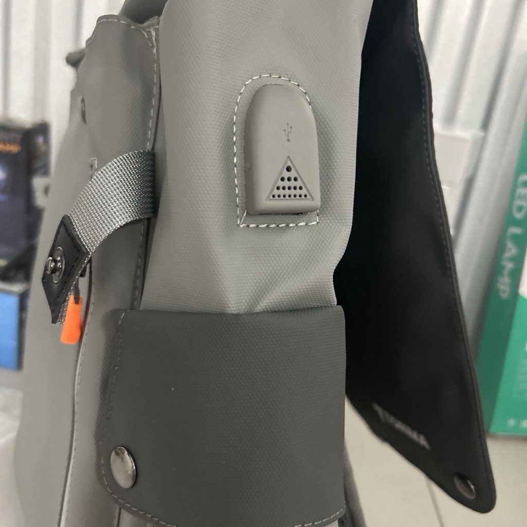 TORIMA Gray/Black Men’s Backpack Zip & Snap Closure with Inner/Outer Pockets