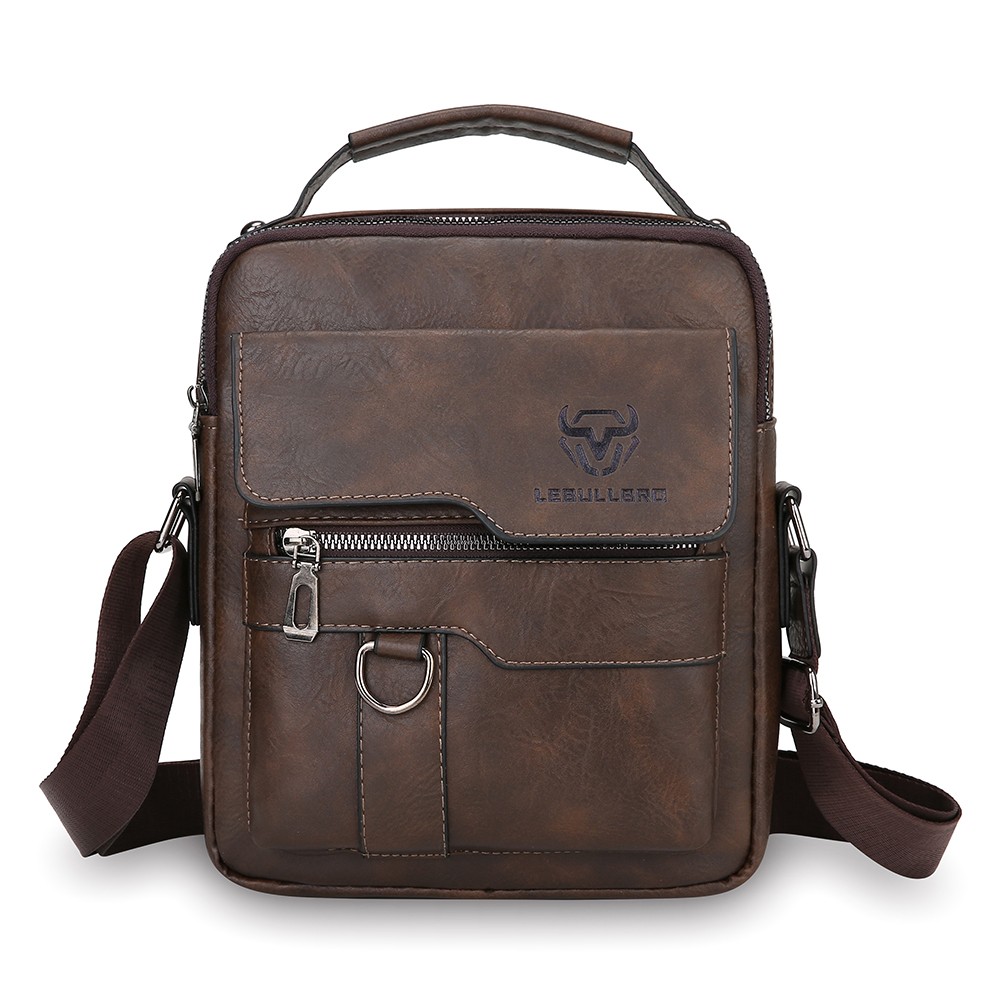 Men’s Leather Crossbody Bag Shoulder Bag Handbag Casual Business Sling Bag