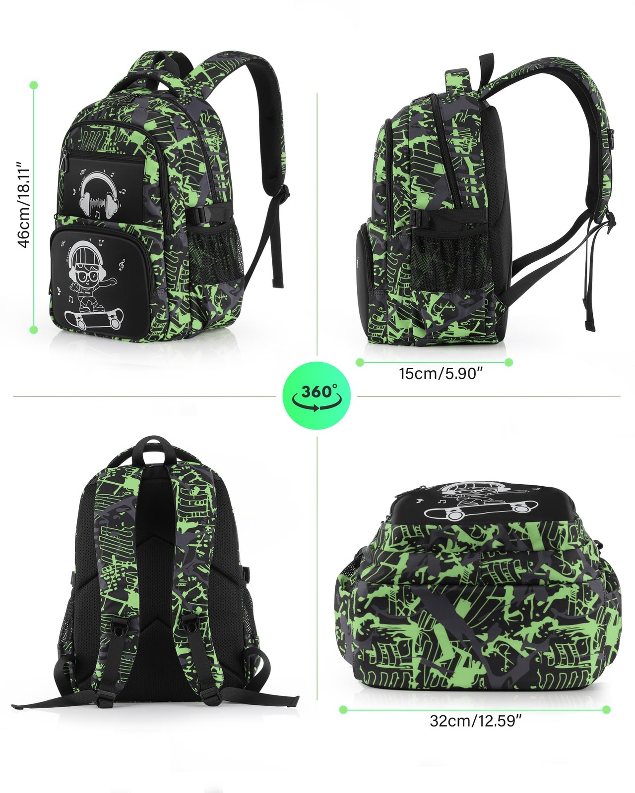 School Backpack for Boys Backpacks for Kids Camo Bookbag Teens Middle School …