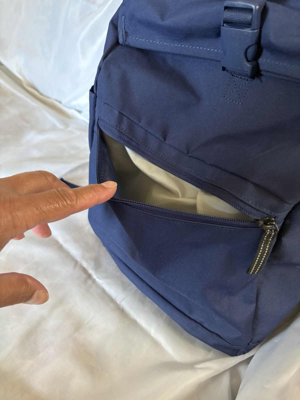 IKEA DROMSAK Large Hiking/ Duffle Or Laptop Backpack Navy Blue
