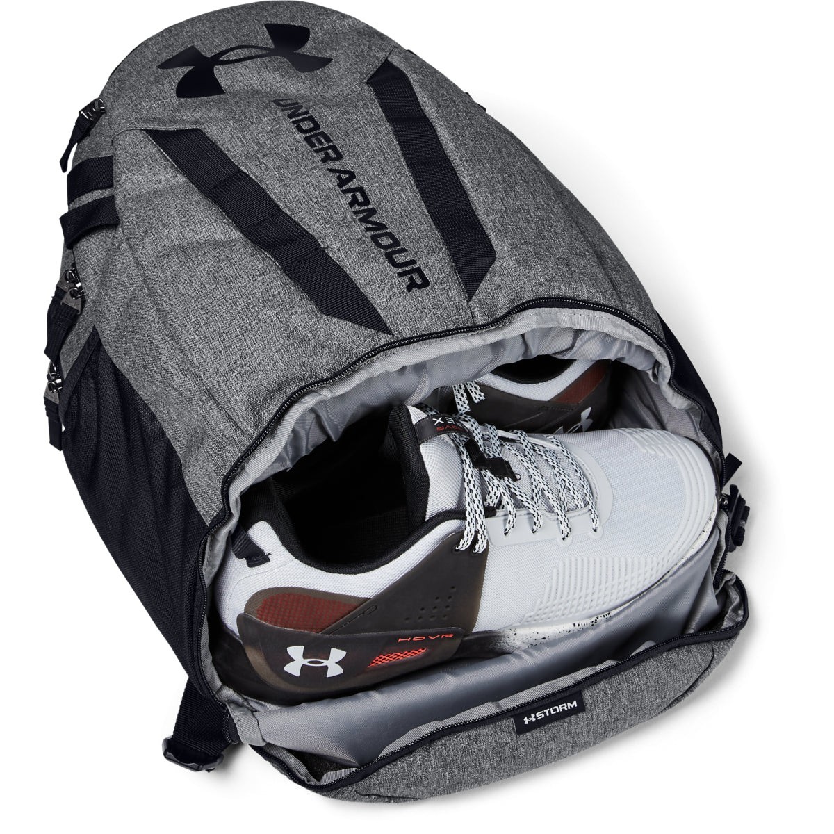 UNDER ARMOUR UA Hustle 5.0 Backpack 29L Commuter Bag Laptop Gray/Black NWT