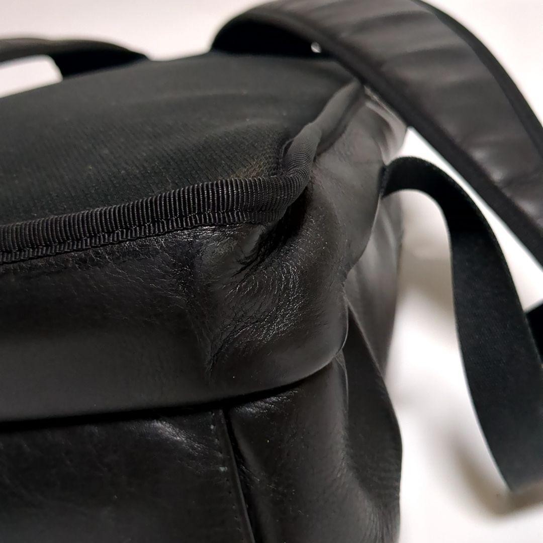 Authentic PORTER Leather Backpack Clark Black Logo Men’s 38cm Stylish Bag