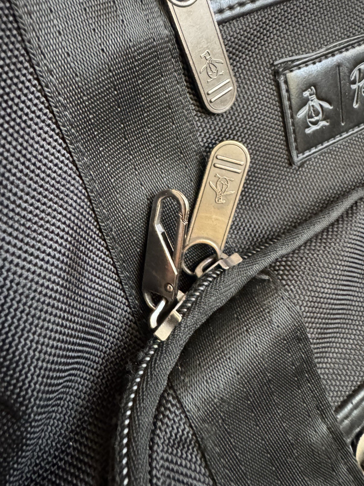 Original Penguin Backpack Travel Work Laptop Bag Organizer Black Heavy Duty