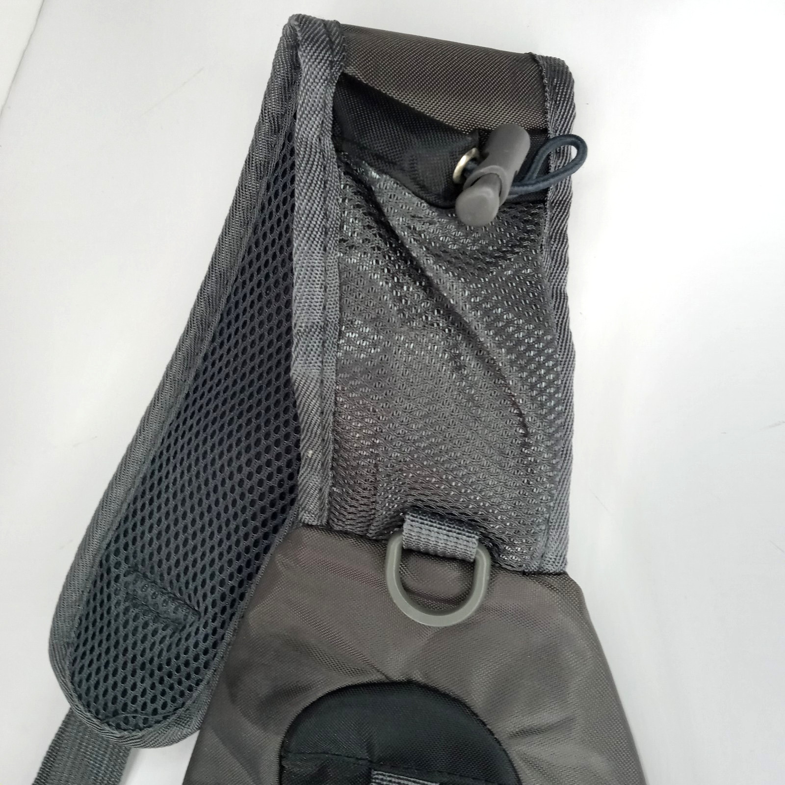 Gray Nylon Sling Bag Shoulder Backpack Unisex Men/Women Cycling Hiking Active