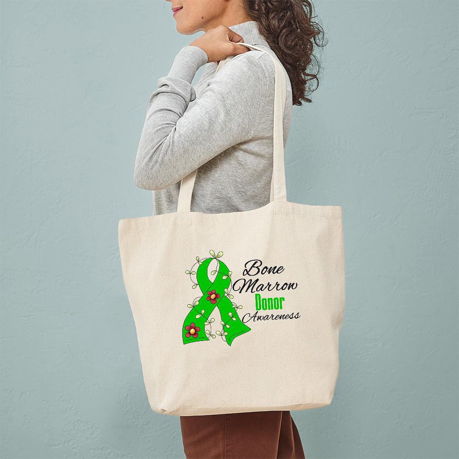 CafePress Bone Marrow Donor Awareness Tote Bag (415408423)