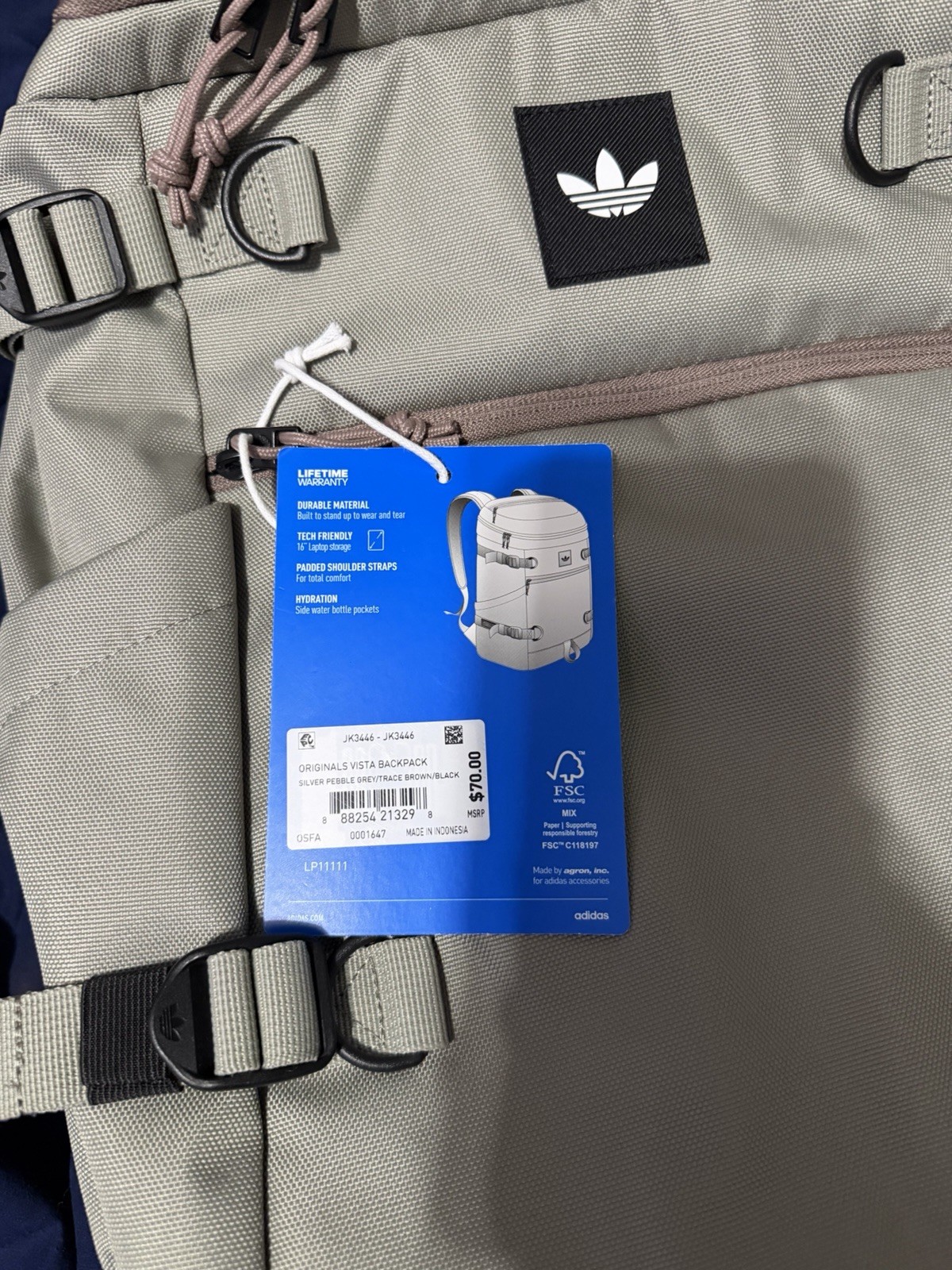 New Adidas Vista Backpack Unisex Sports Bag Gym Travel