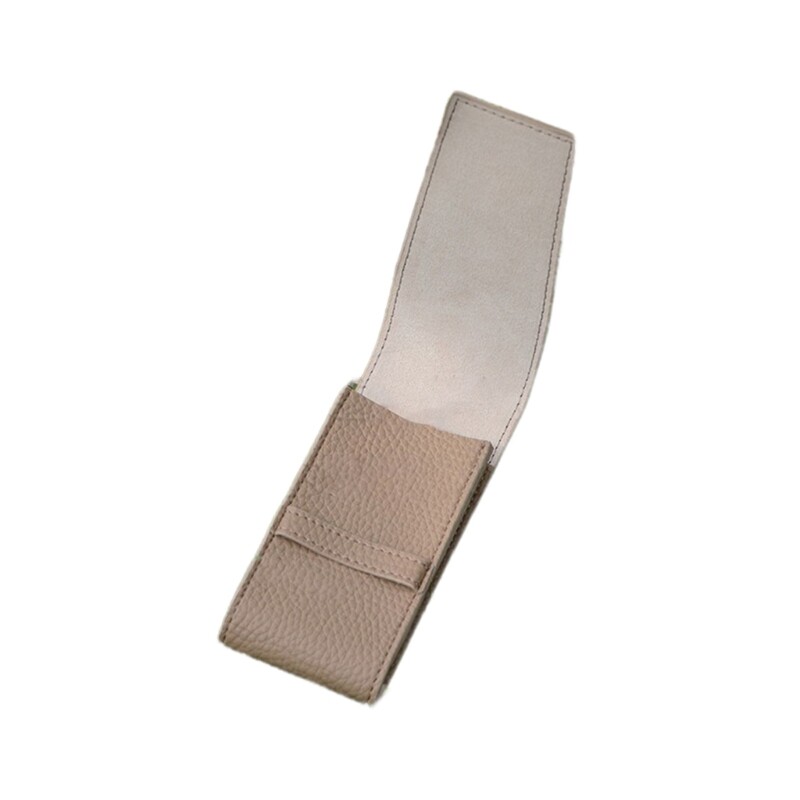 Travel Watch Case PU Leather Protective Pouch Soft Lining Bag for Business Trips