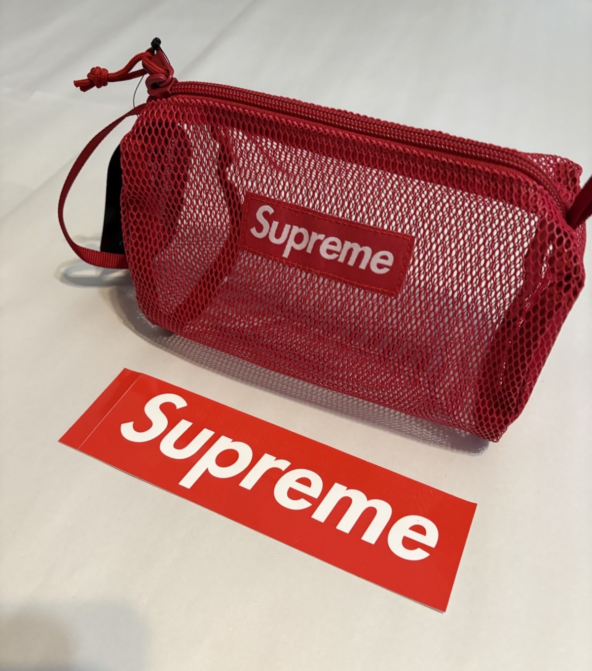Supreme Mesh Utility Pouch Dark Red SS20 – Brand New With Tags