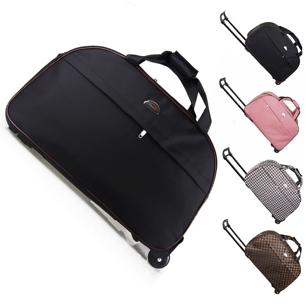 Foldable Rolling Duffel Bag with Wheel Expandable Carry On Travel Luggage