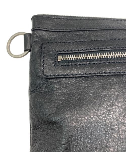 BALENCIAGA clutch bag 273022 1000 Black Lambskin Motocross Classic Clip