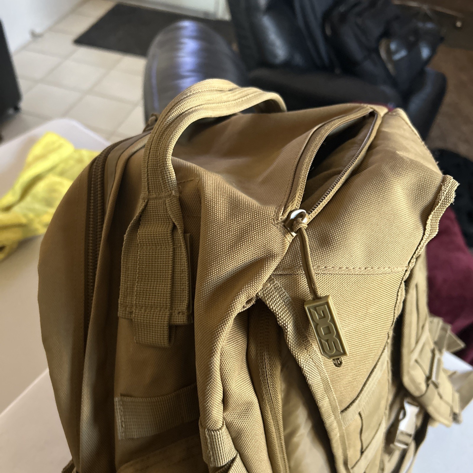 SOG Barrage Tactical Internal Frame Backpack 64.3-Liter Storage Coyote Tan