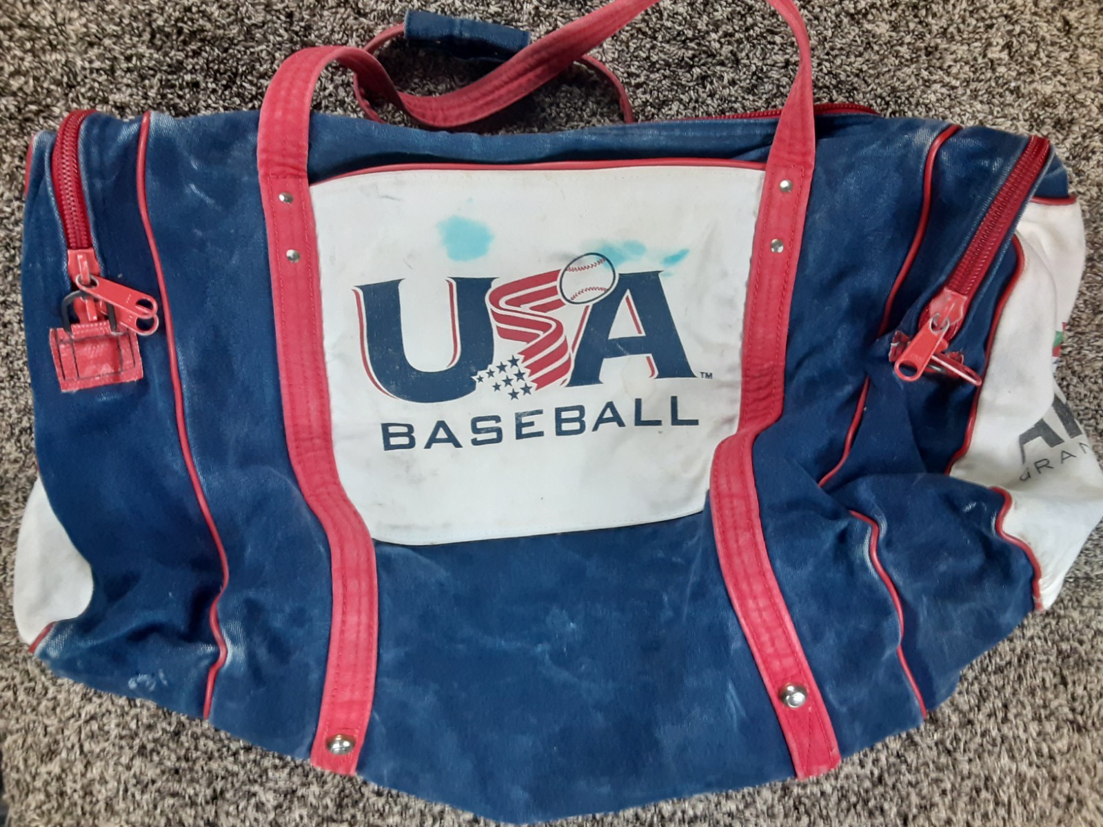 Vintage Gerry Cosby USA Baseball Tucson Arizona Team Issued Canvas Duffle Bag