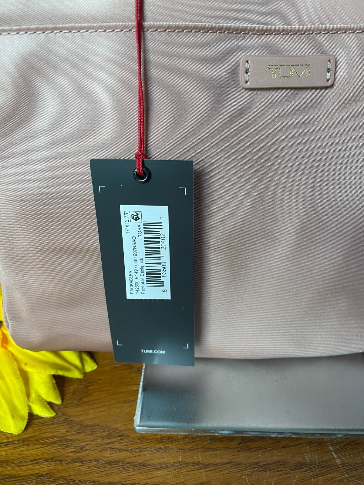 NWT TUMI ROSA PACKABLE BACKPACK FOLDABLE SHOULDER LARGE BAG TRAVEL CARRYON