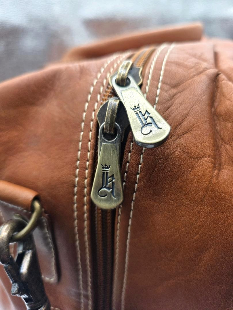 Links & Kings Double Handles Crossbody Duffle Bag FLAWS